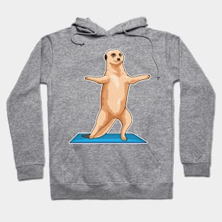 Meerkat at Fitness Stretching exercise Hoodie